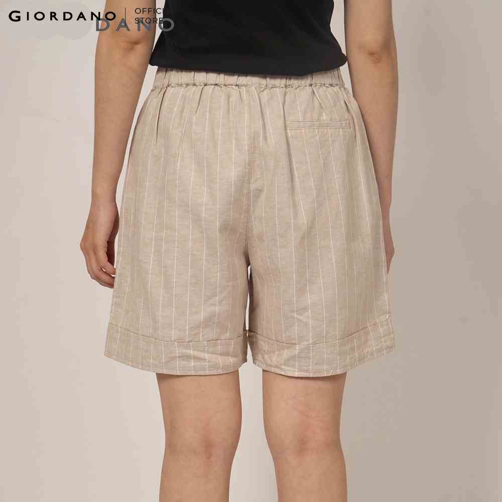 [Mã BMLTB200 giảm đến 100K đơn 499K] Quần Shorts Linen Nữ Giordano 05400233