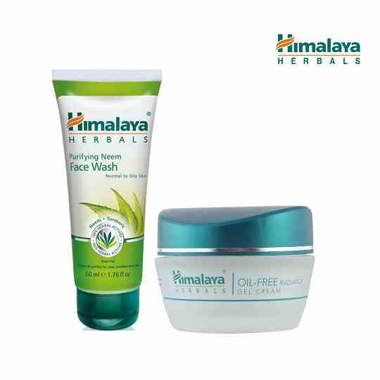 Bộ làm sạch dưỡng sáng và trẻ hóa da Himalaya Oil free cream 50ml + Neem Face Wash 50ml