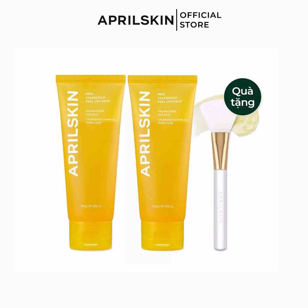 Aprilskin set Peel Off Pack Sinh Đôi (02 Mặt nạ lột Peel Off Pack)TẶNG 01 Cọ Jelly Brush