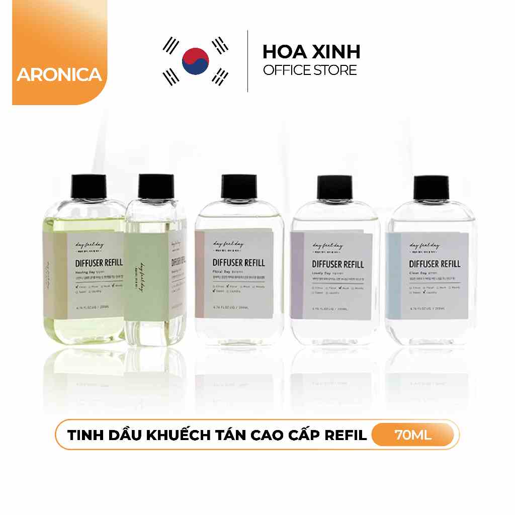 Tinh Dầu Thơm Phòng Hàn Quốc Aronica Refill Diffuser Day Feel Day 200ml