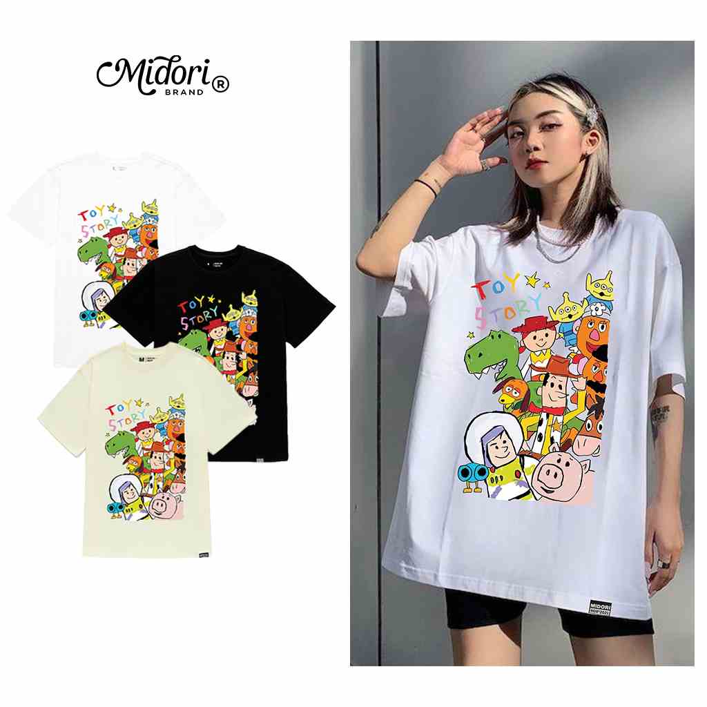 Áo phông form rộng tay lỡ Unisex Thun Nam Nữ TOY STORY Local Brand Mi Midori