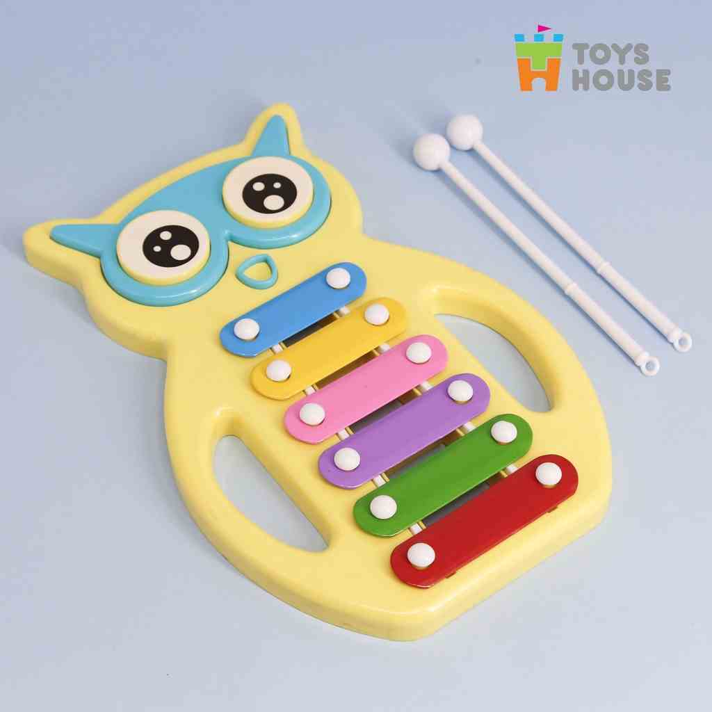 Đồ chơi nhạc cụ- Đàn gõ Xylophone hình cú mèo đáng yêu Toyshouse- Dụng cụ phát triển năng khiếu dành cho bé yêu C601