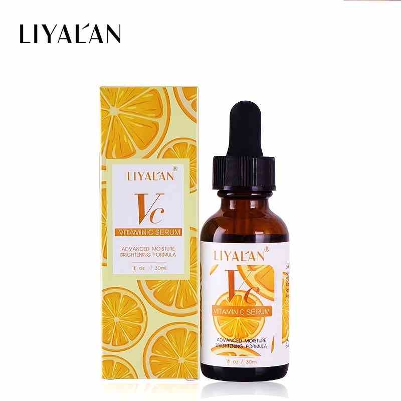 Serum LIYALAN vitamin C dưỡng ẩm làm trắng da se khít lỗ chân lông loại bỏ tàn nhang chống lão hóa 30ml