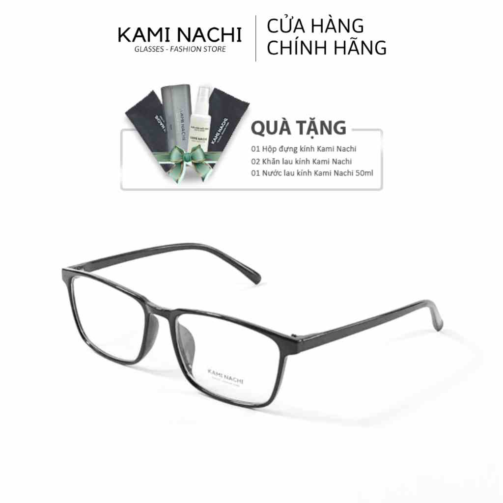 Gọng kính nhựa dáng vuông KAMI NACHI phong cách tự do LD2403