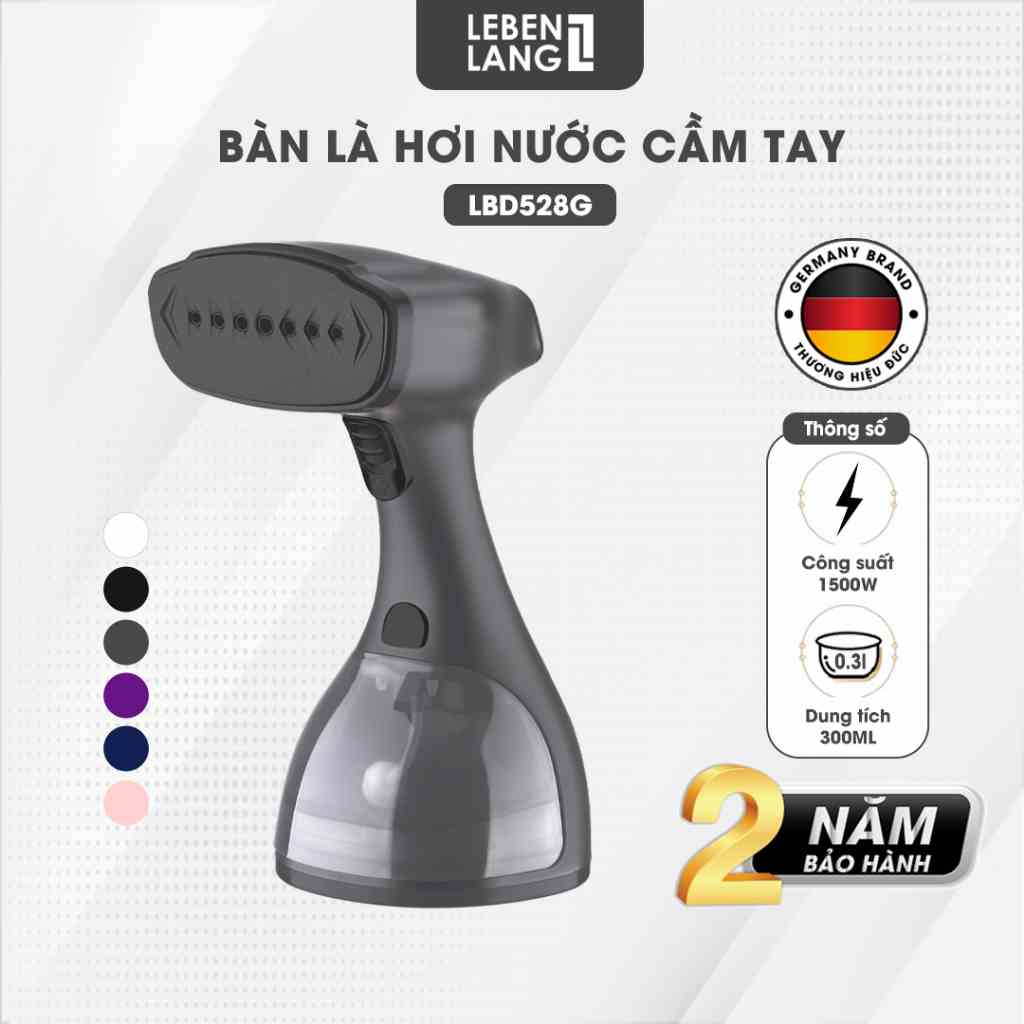 Bàn ủi hơi nước cầm tay LEBENLANG LBD528 công suất 1500W-300ML, bảo hành đổi mới 1-1 trong 2 năm - hàng chính hãng