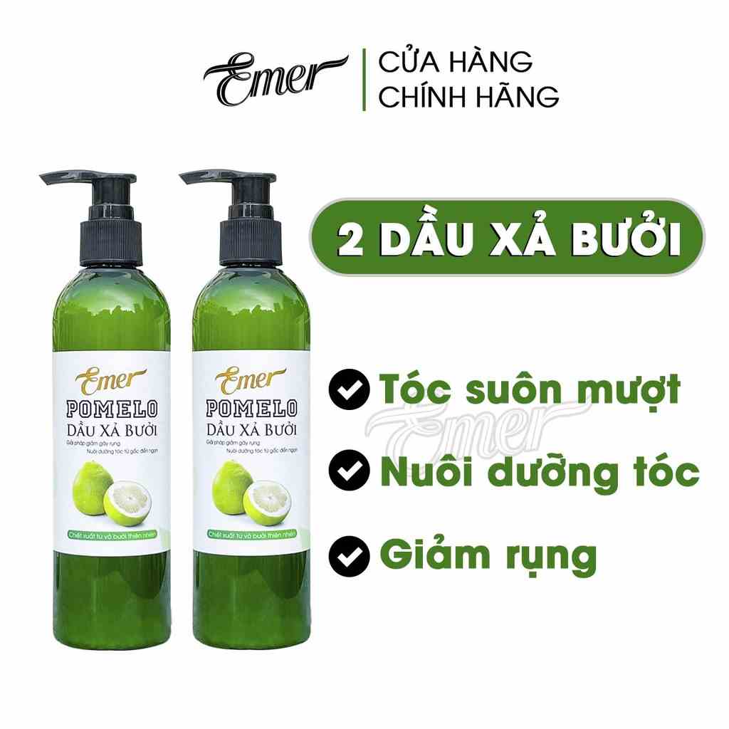 [Mã BMLTB35 giảm đến 35K đơn 99K] Bộ 2 chai dầu xả bưởi suôn mượt tóc tinh dầu pomelo Emer Garin 300ml x2 hết rụng