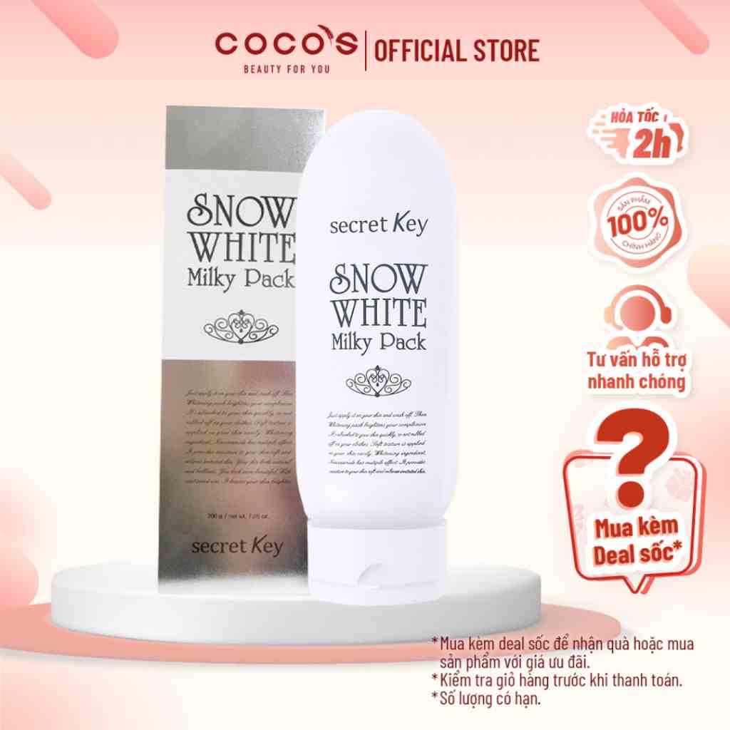 Kem Ủ Trắng Secret Key Body Snow White Milky Pack 200g