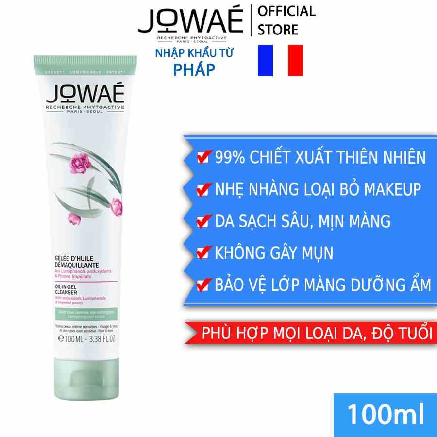 [Mã BMLT35 giảm đến 35K đơn 99K] Dầu tẩy Trang Dạng Gel JOWAE 100ml Thành Phần Thiên Nhiên Sản Phẩm Cao Cấp Đến Từ Pháp