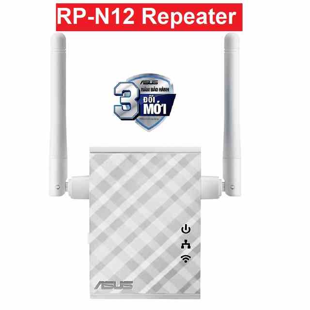 [Mã ELCL7 giảm 7% đơn 300K] Bộ Mở Rộng Sóng Asus RP-N12 Repeater Chuẩn N300 2 Ăng-ten 2dBi Giúp Tăng Độ Phủ Sóng