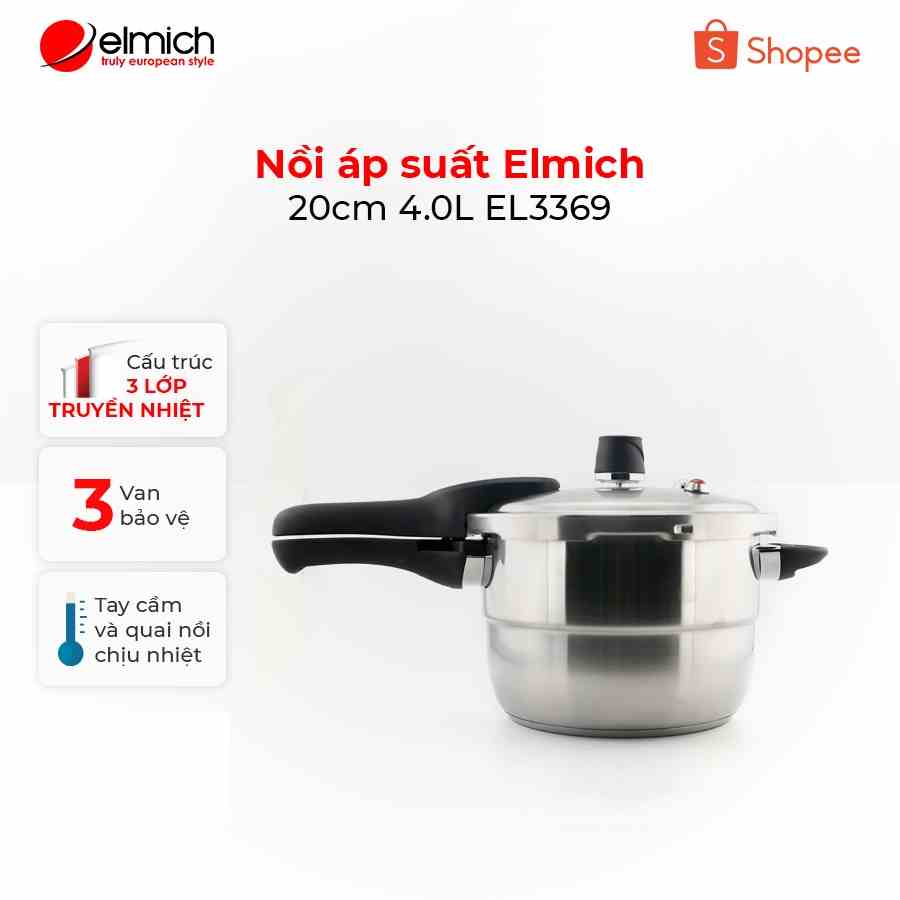 Nồi áp suất inox 304 Elmich 20cm 4.0L EL3369