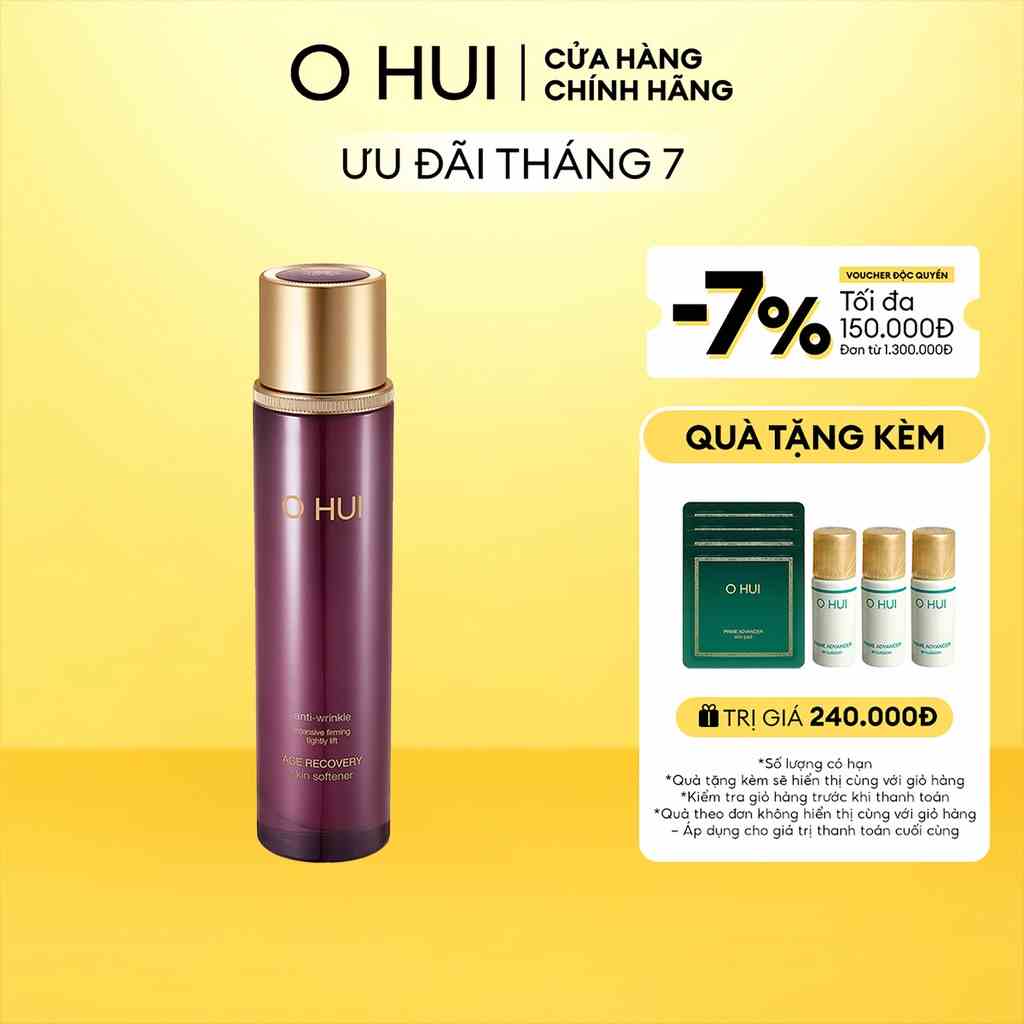 [Mã COSLUX07 giảm 120K đơn 1500K] Nước cân bằng cải thiện nếp nhăn OHUI Age Recovery Skin Softener 150ml