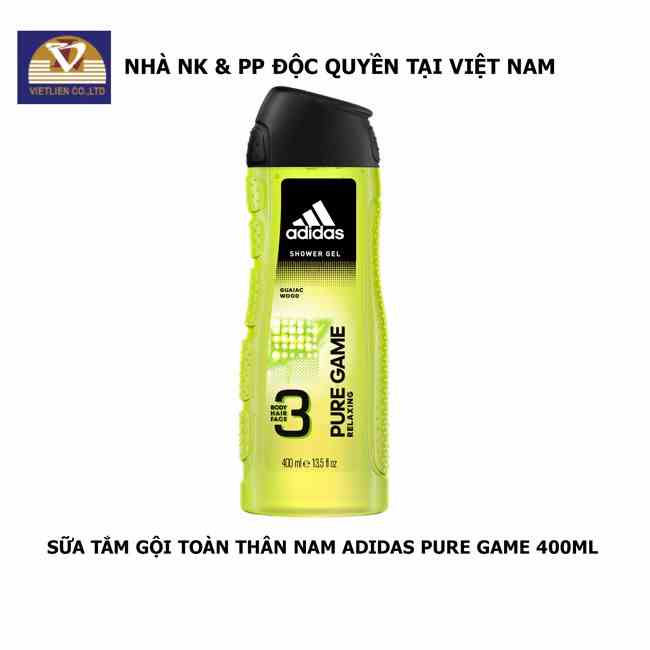 [Mã BMLTB35 giảm đến 35K đơn 99K] Sữa Tắm Gội Toàn Thân Nam Adidas Pure Game 400ml