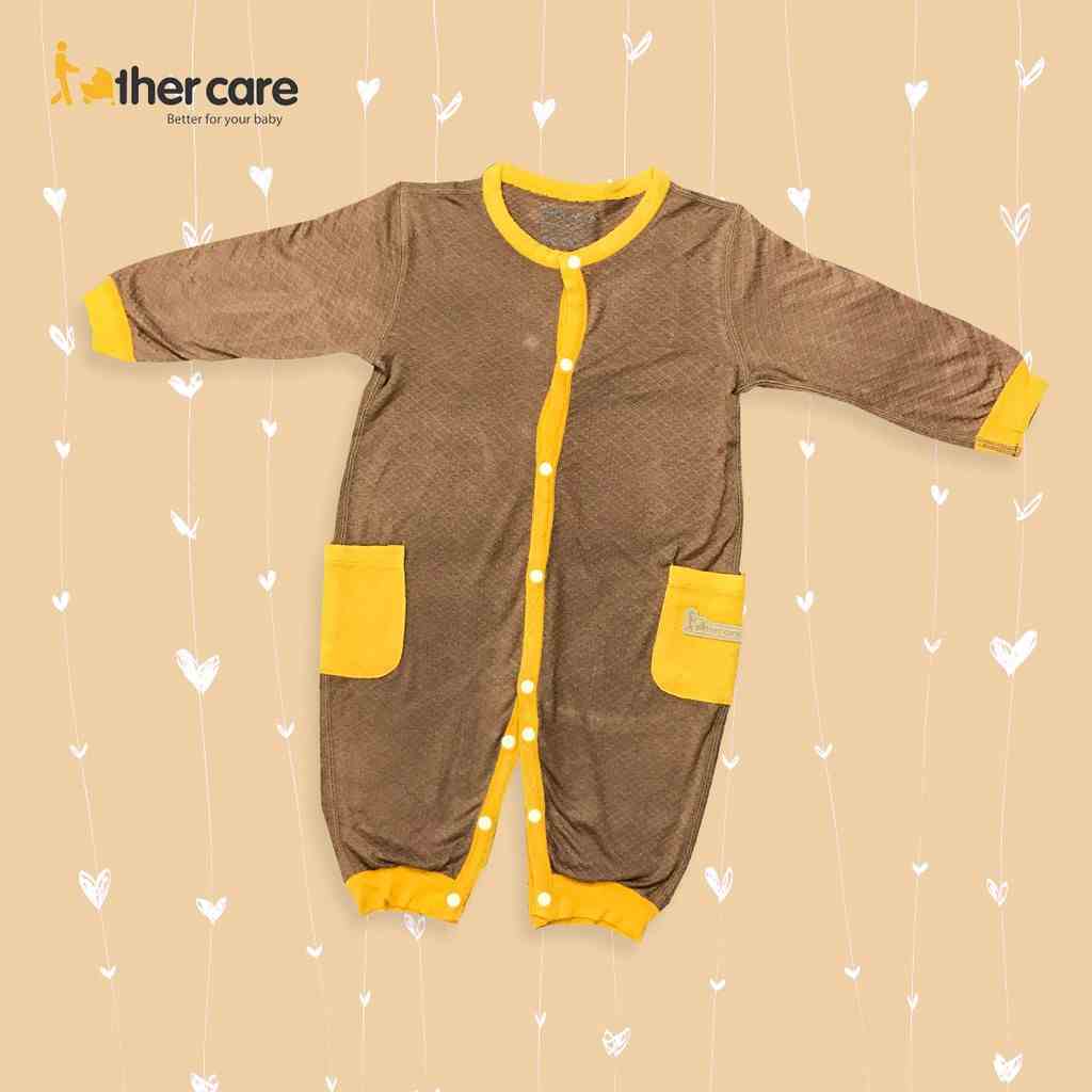 Body sơ sinh DT FatherCare Cài giữa - Trơn phối Túi FC802