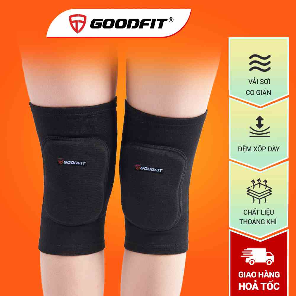 Bó gối thể thao, băng đầu gối GoodFit co giãn 4 chiều GF517K