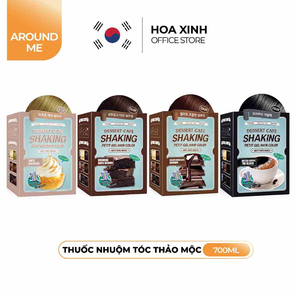 Thuốc Nhuộm Tóc Hàn Quốc Tự Nhiên Around Me Shaking Petit Gel Hair 60g/60g