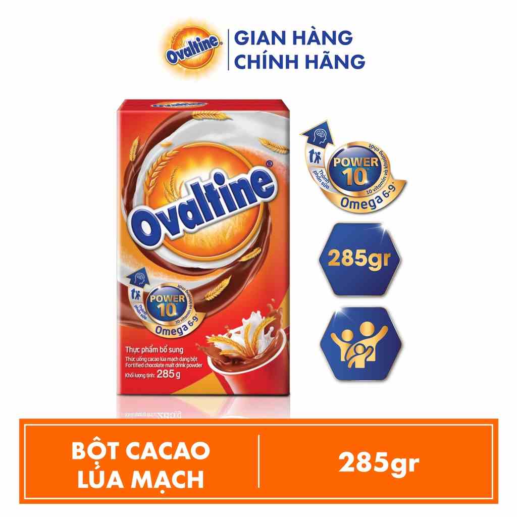 [Mã BMLTB35 giảm đến 35K đơn 99K] Bột Cacao Lúa Mạch Ovaltine - Hộp 285g