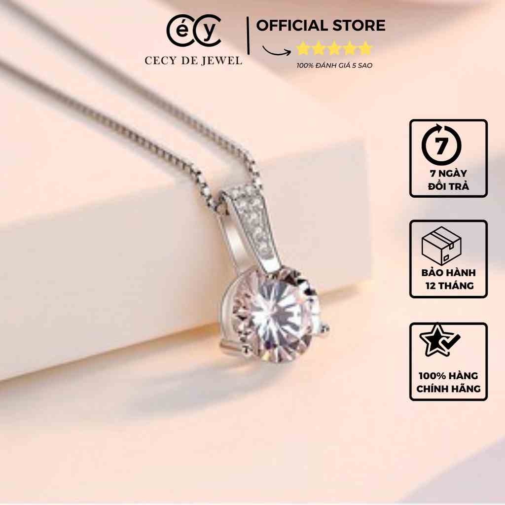 [Mã BMLTB200 giảm đến 100K đơn 499K] Dây chuyền bạc ý 925 Swarovski Droplets CECY- Bảo hành 12 tháng