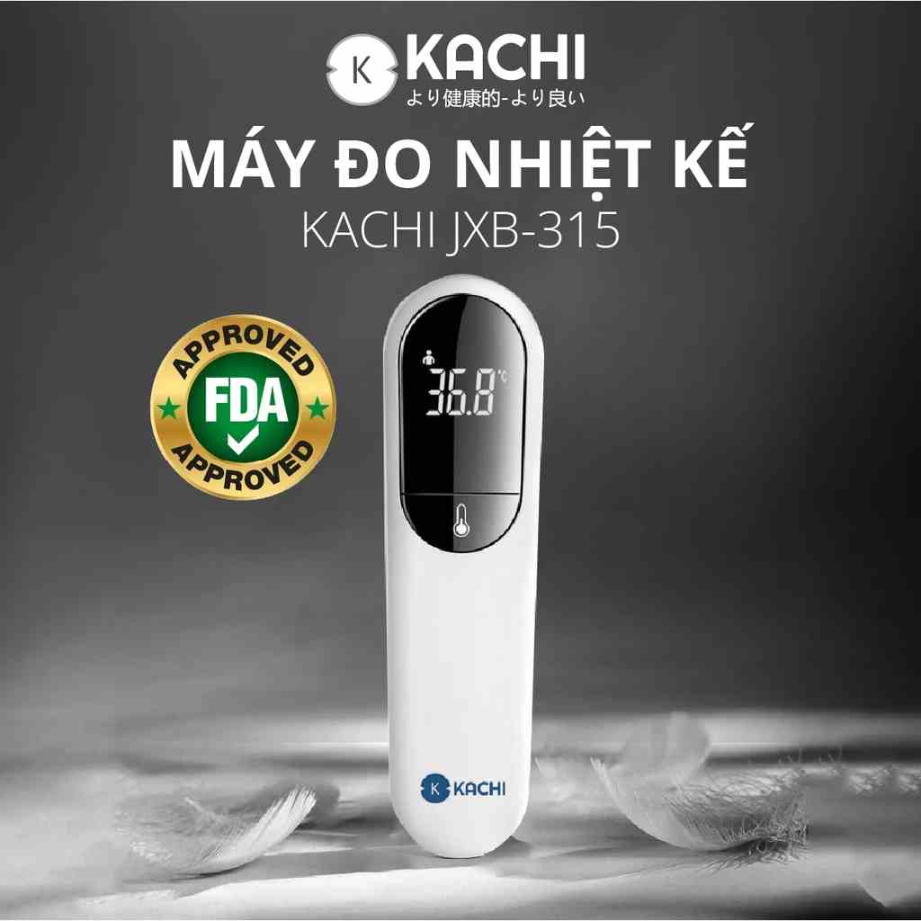 Nhiệt Kế Hồng Ngoài Đo Trán, Nhiệt Độ Phòng, Đo sữa cho bé, Bề Mặt Đồ Dùng Kachi JXB315 có chứng nhận FDA Mỹ