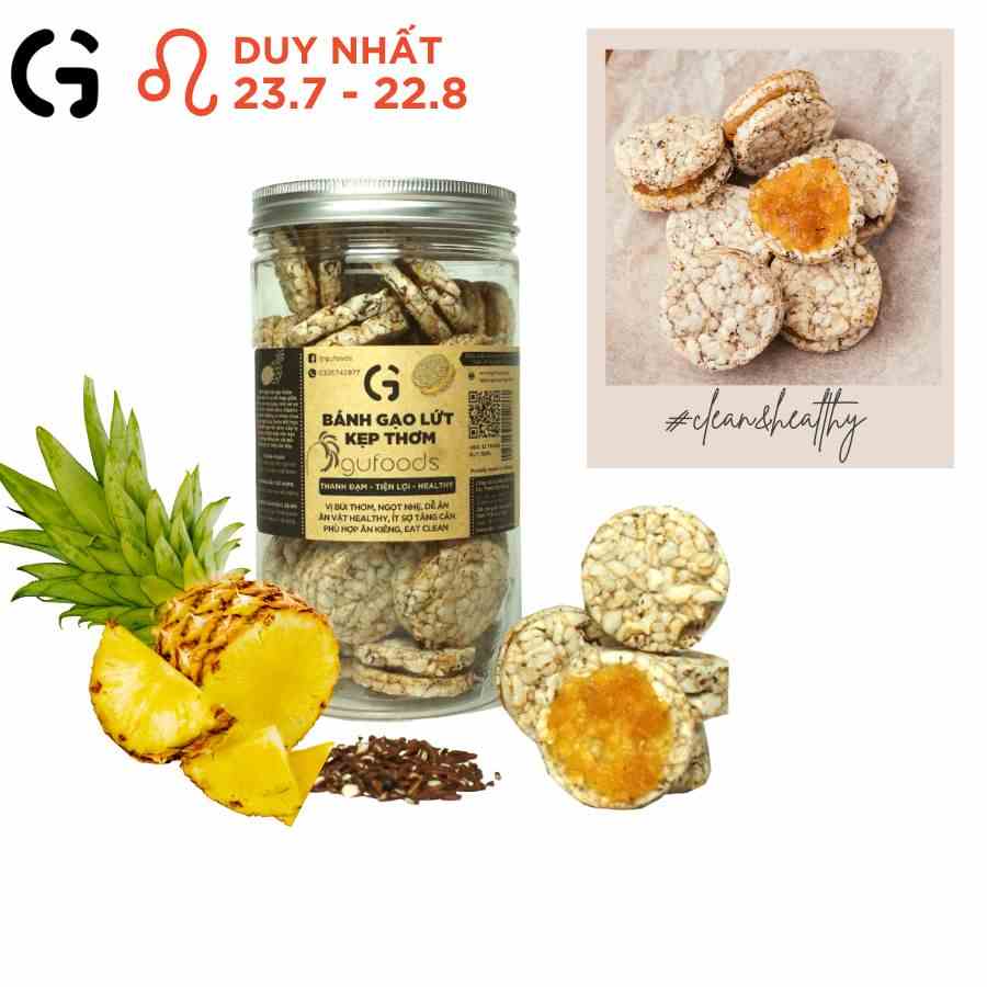 Snack ăn kiêng gạo lứt ngũ cốc nguyên hạt GUfoods - Thanh đạm, Tiện lợi, Phù hợp Eat clean (80g/100g/200g)