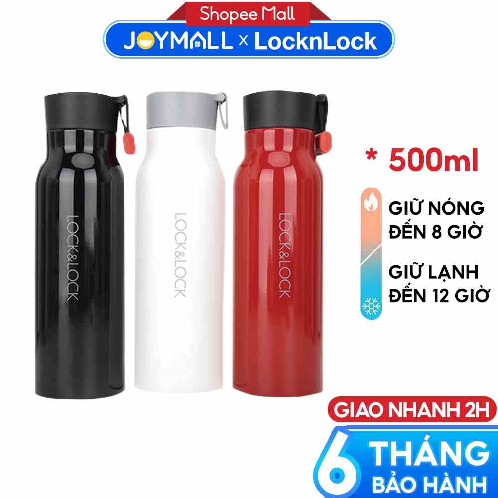 Bình giữ nhiệt Lock&Lock 500ml LHC4125  Name Tumbler - Hàng chính hãng bằng thép không gỉ, đáy chống trượt - JoyMall