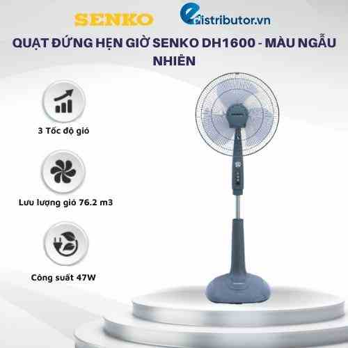 Quạt đứng hẹn giờ SENKO DH1600 - Màu ngẫu nhiên - Hàng chính hãng