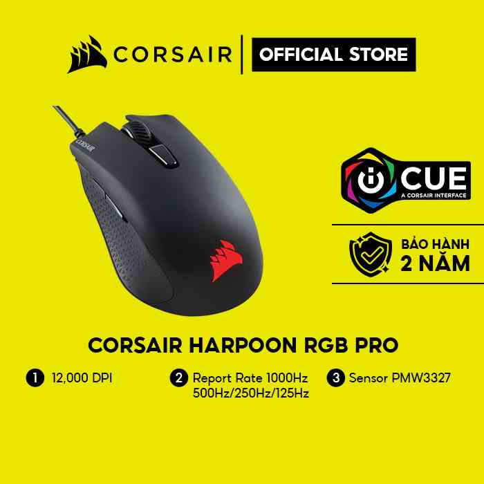 [Mã ELCL7 giảm 7% đơn 300K] Chuột Corsair Harpoon RGB PRO