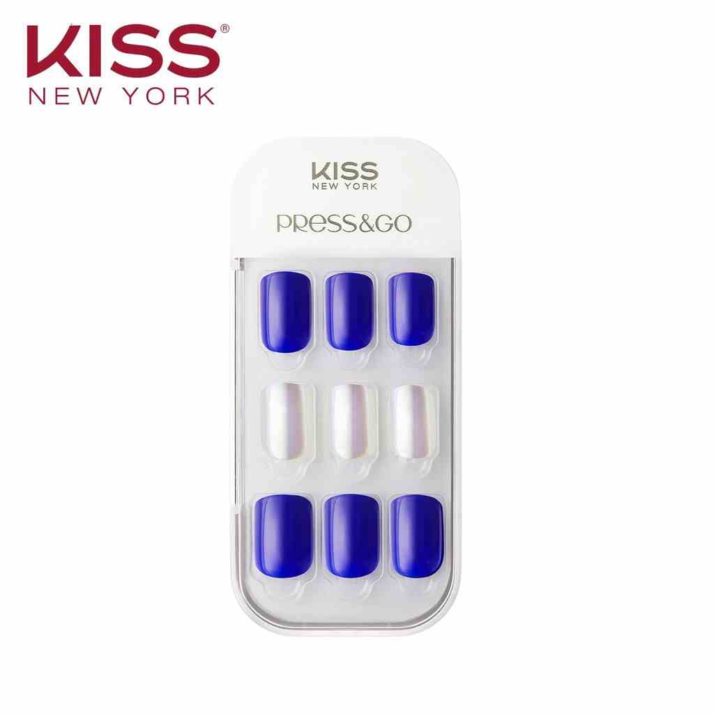 Bộ 30 Móng Tay Gel Tự Dán Press & Go Kiss New York Nail Box - Cool Blue (KPNA11K)