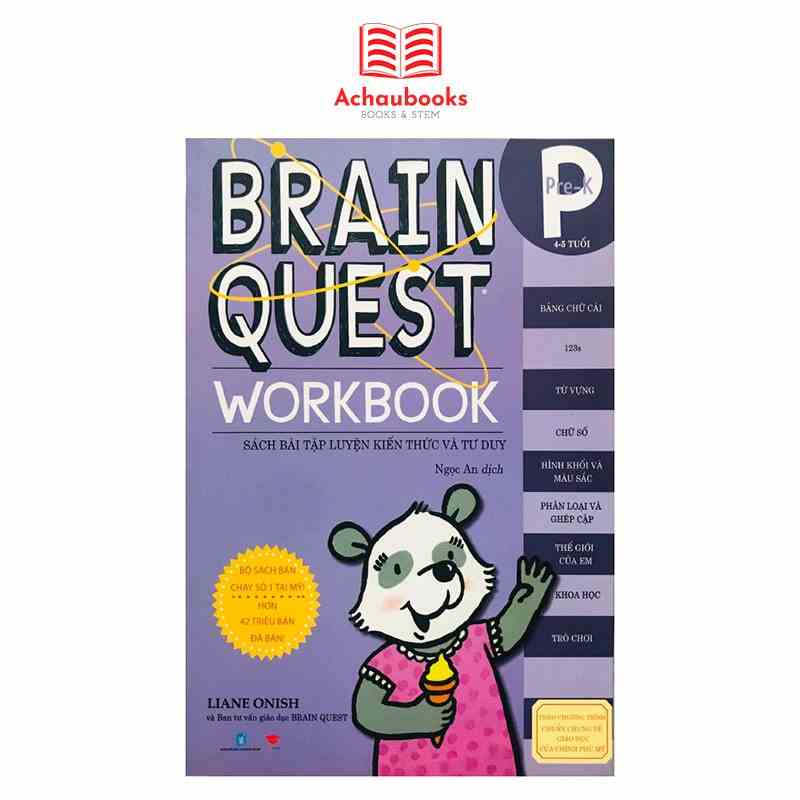 Sách Braint Quest Workbook Pre K - Á Châu Books ( 4 - 5 tuổi )