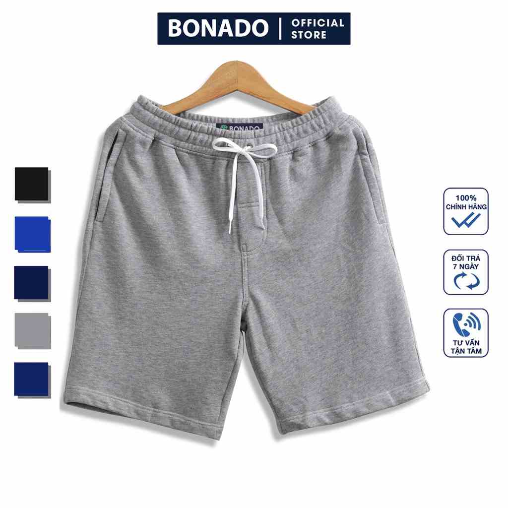 [Mã BMLTB200 giảm đến 100K đơn 499K] Quần short nam nỉ Bonado QT03 chất thun cotton thoáng mát co giãn