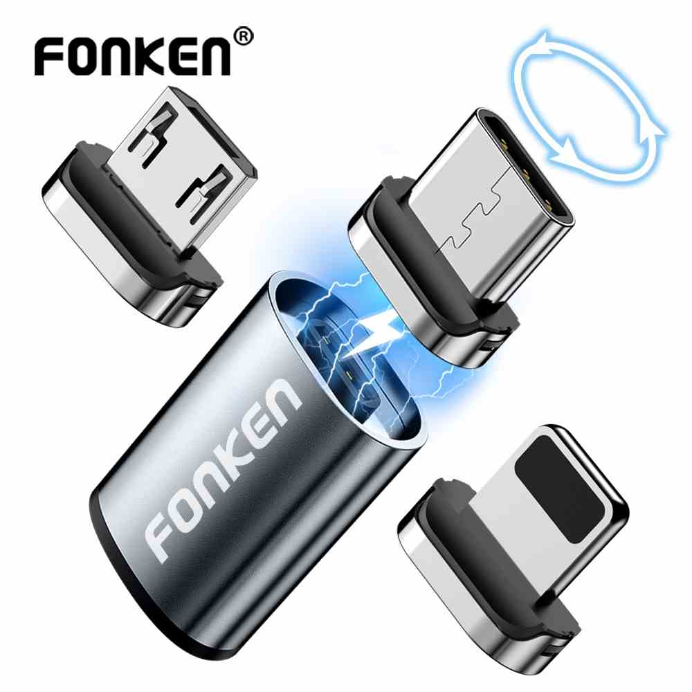 Đầu USB Chuyển Đổi Cổng Sạc Dữ Liệu Fonken Cổng Type C Từ Tính