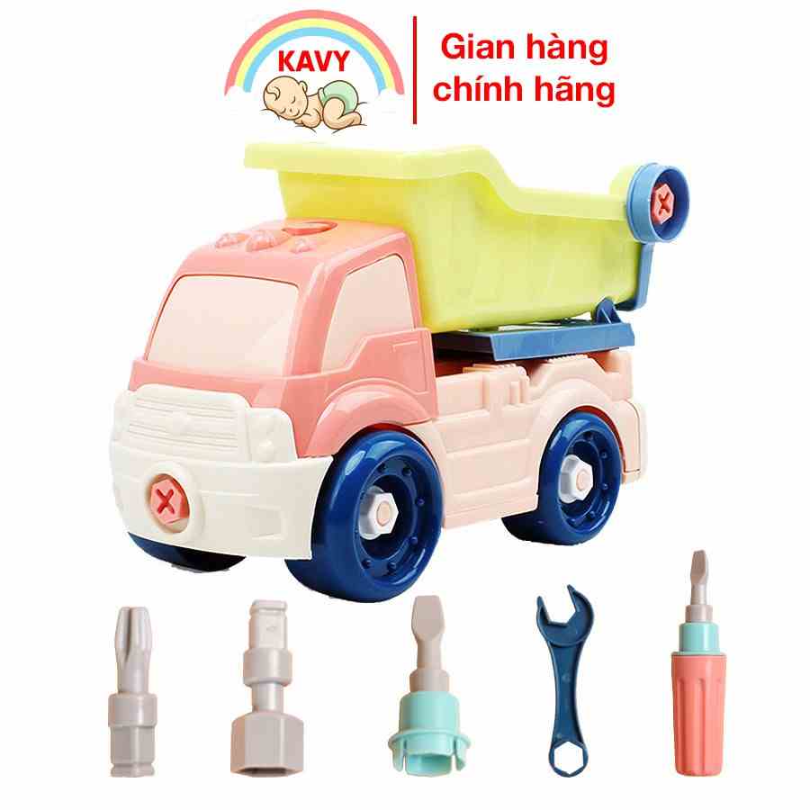 Đồ chơi lắp ráp xe tải  KAVY nhiều màu sắc kích thích giác quan của bé, kích thước rất lớn, nhựa an toàn (kèm vít)