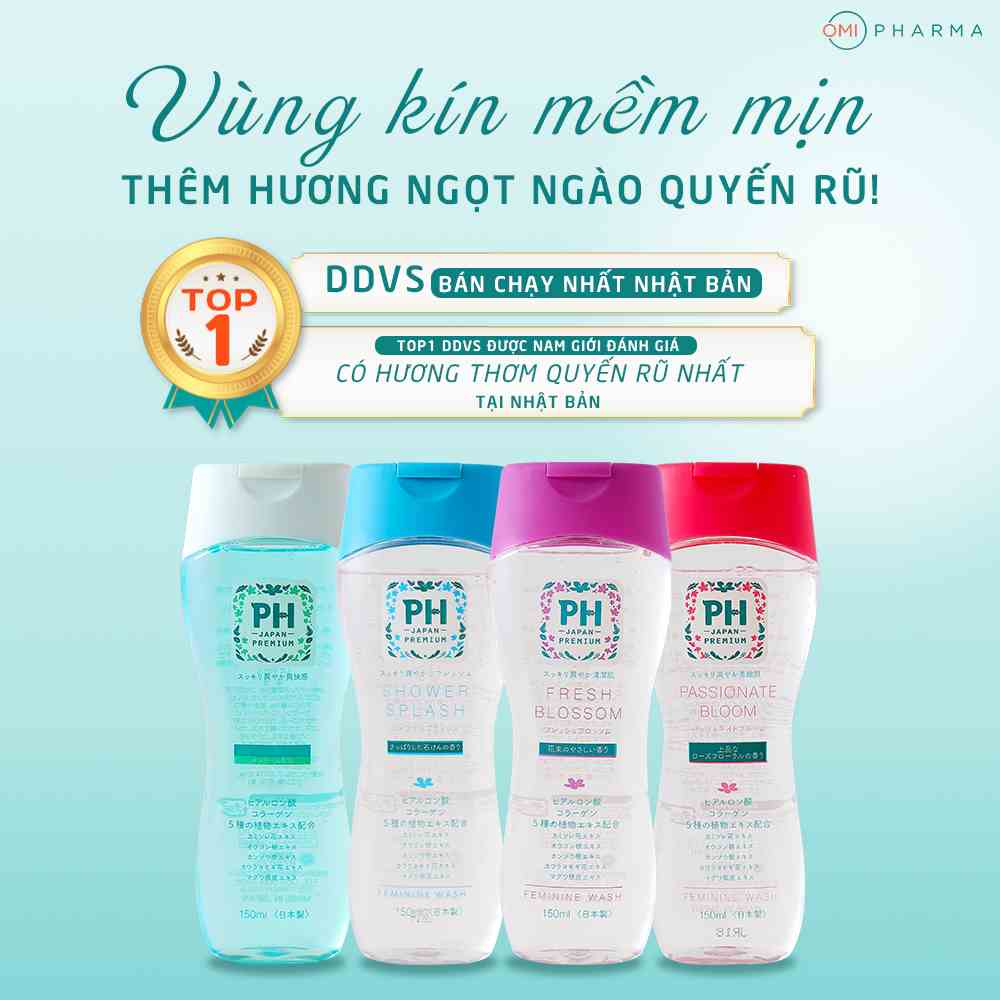 Dung Dịch Vệ Sinh Nhật Bản Hoàn Toàn Tự Nhiên PH Care Japan Premium Femine Wash (150ml)