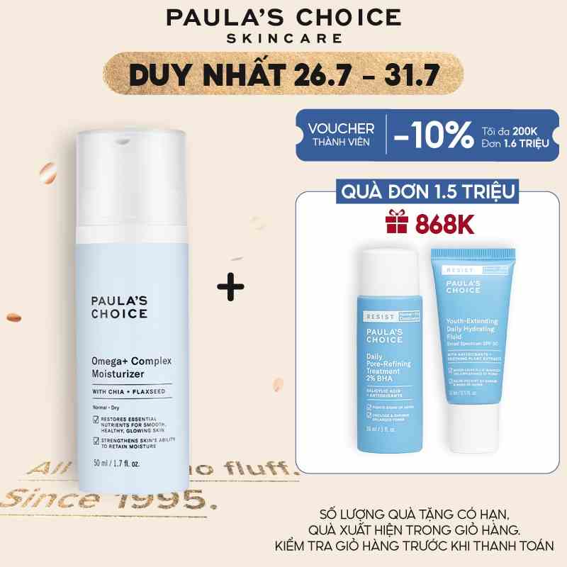 Kem dưỡng ẩm phục hồi, chống kích ứng và làm khỏe da Paulas Choice Omega+ Complex Moisturizer 50ml Mã: 3390