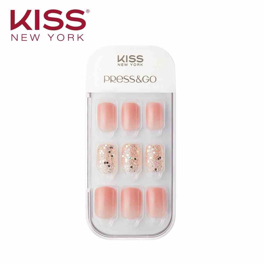 [Mã BMLTB200 giảm đến 100K đơn 499K] Bộ 30 Móng Tay Gel Tự Dán Press & Go Kiss New York Nail Box - Warm Pink (KPNA01K)