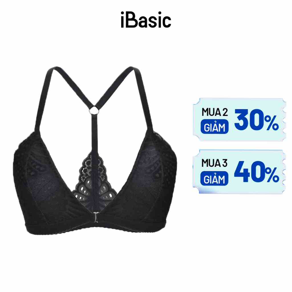 [MUA 2 GIẢM 30% - MUA 3 GIẢM 40%] Áo bralette không gọng ren iBasic BRAY042