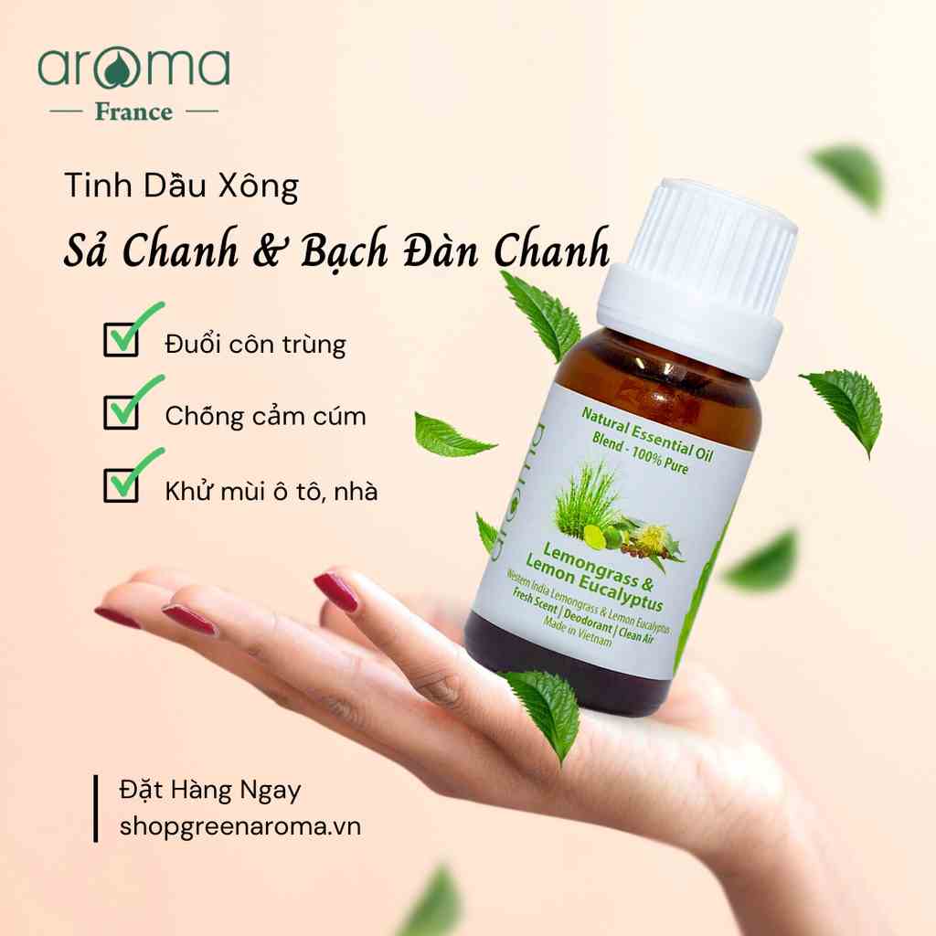 [Mã BMLTB200 giảm đến 100K đơn 499K] Tinh dầu Aroma Sả chanh & Bạch đàn chanh / Lemongrass & Lemon Eucalyptus 10ml