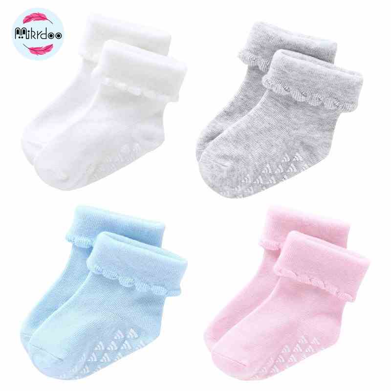 Vớ Mikrdoo bằng cotton mềm mại thoáng khí độ co giãn tốt 8-16cm dành cho bé 0-24 tháng