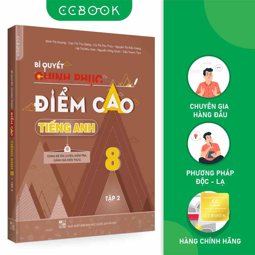 Sách - Bí quyết chinh phục điểm cao tiếng Anh 8 Tập 2 - Tham khảo lớp 8 - Siêu tiết kiệm - Chính hãng CCbook