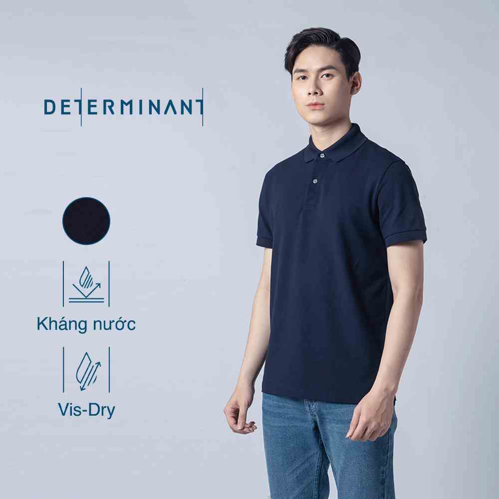 Áo thun polo nam cao cấp DETERMINANT tay ngắn - kháng nước - màu xanh đậm - P01