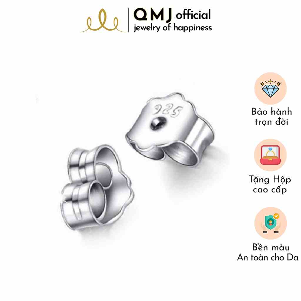 QMJ Chốt bạc 925 khuyên tai nụ đẩy Q052