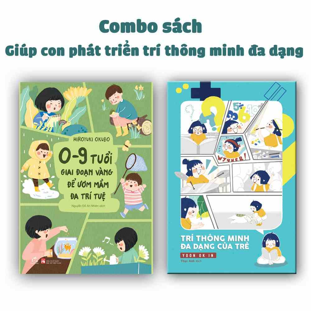 [Mã BMLTA35 giảm đến 35K đơn 99K] Sách Combo Giúp con phát triển trí thông minh đa dạng