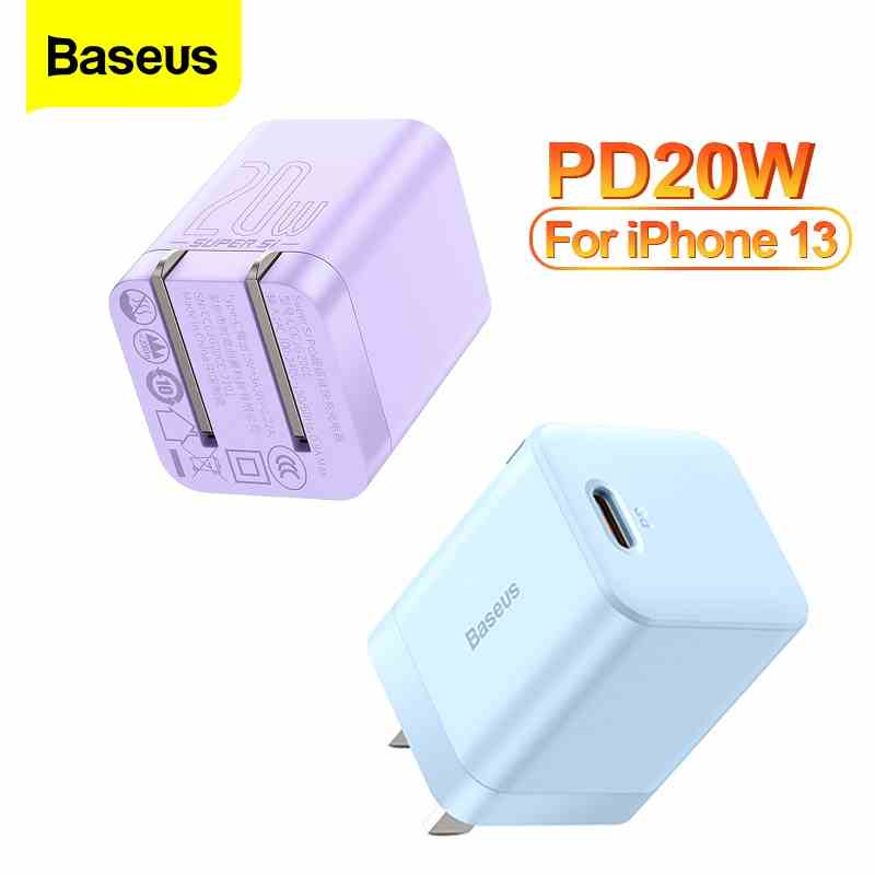 Củ Sạc Baseus 20W / 30W  PD Super Si Pro Type C Hỗ Trợ Sạc Nhanh QC3.0 Kích Thước Nhỏ Gọn Cho Android/ iPhone 13 Pro Max