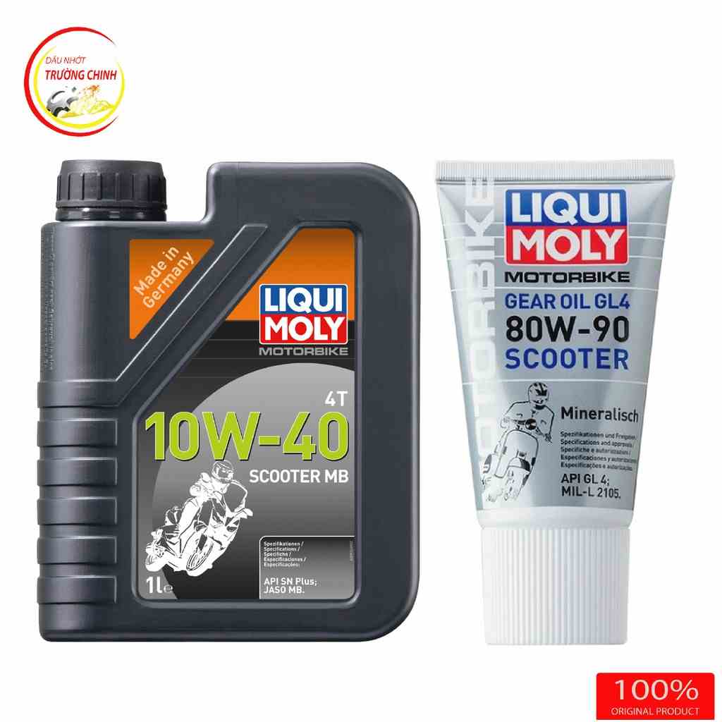 [Mã BMLTB200 giảm đến 100K đơn 499K] Compo nhớt liqui Moly Scooter MB 10W40 dành cho xe ga