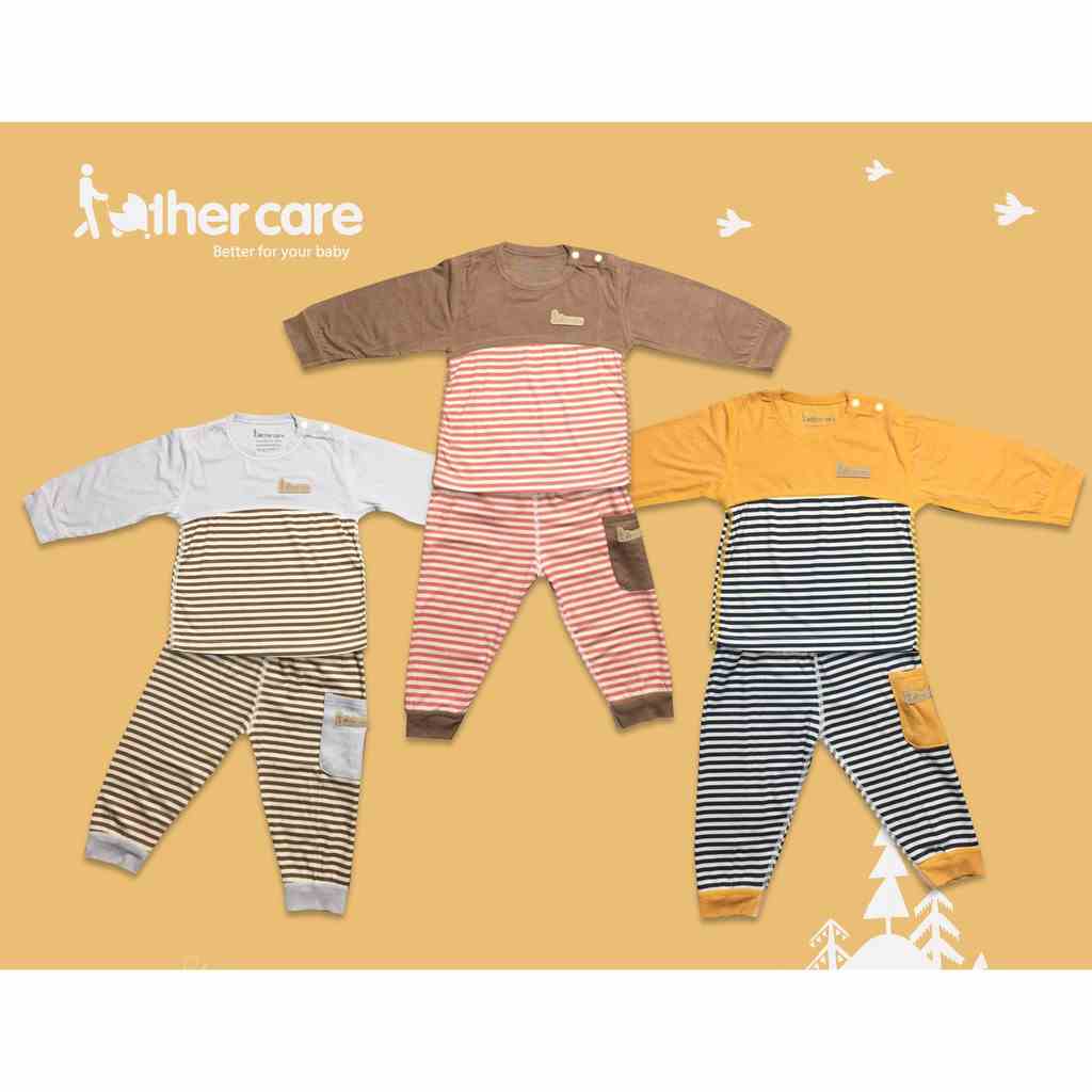 Bộ Quần áo trẻ em FatherCare Cài vai DT - Kẻ phối túi FC810