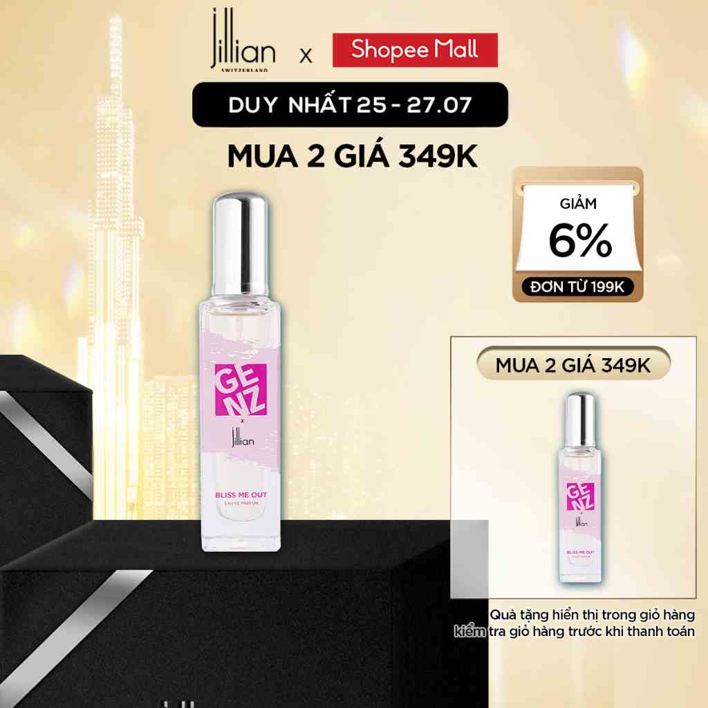 Nước hoa GenZ x Jillian Nữ Bliss Me out 35ml - ngọt ngào, tinh nghịch, vui vẻ