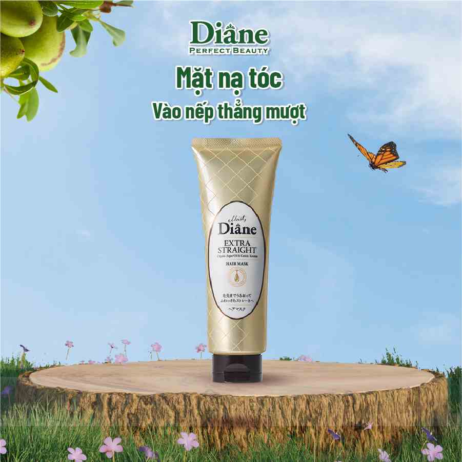 [Mã BMLTB35 giảm đến 35K đơn 99K] Mặt nạ tóc dành cho tóc không vào nếp suôn mượt Moist Diane Extra Straight 150g