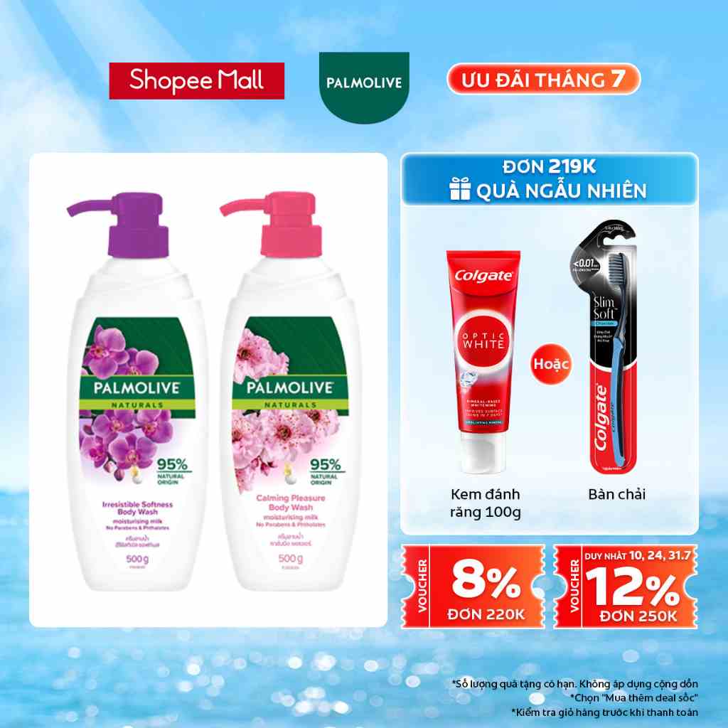 Sữa tắm Palmolive Naturals chiết xuất 100% thiên nhiên 500g