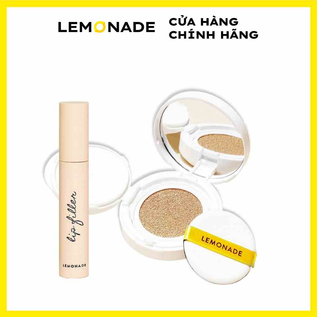 Combo phấn nước Lemonade Matte Addict Cushion 15g và son lót đầy môi LipFiller 4.5g