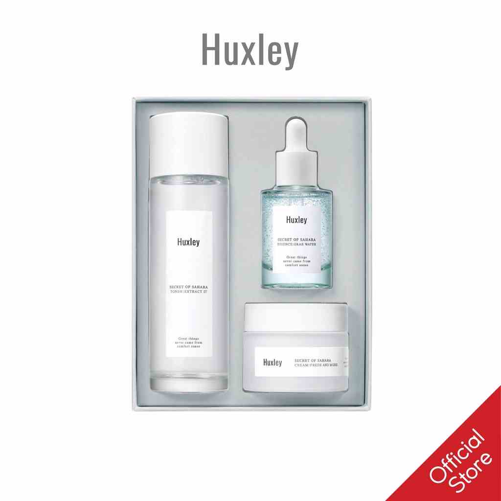 [Mã BMTTC60K giảm đến 60K đơn 50K] Bộ Dưỡng Da Cấp Ẩm Dành Cho Da Dầu Huxley Hydration Trio Set