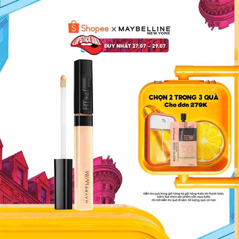 Kem Che Khuyết Điểm Mịn Lì Tiệp Mọi Tông Da Fit Me Concealer Maybelline New York 6.8ml